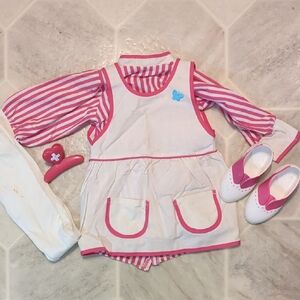 1987 Playmates Jill Doll First Job Outfit Stockings And Shoes.